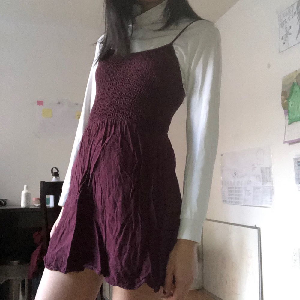 Burgundy Slip Dress